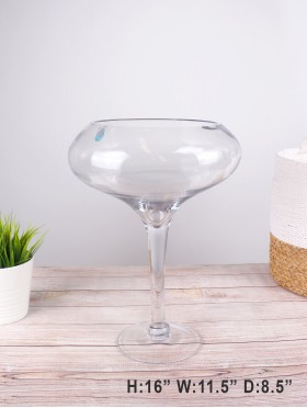GOBLET STYLE GLASS VASE (PICKUP ONLY)